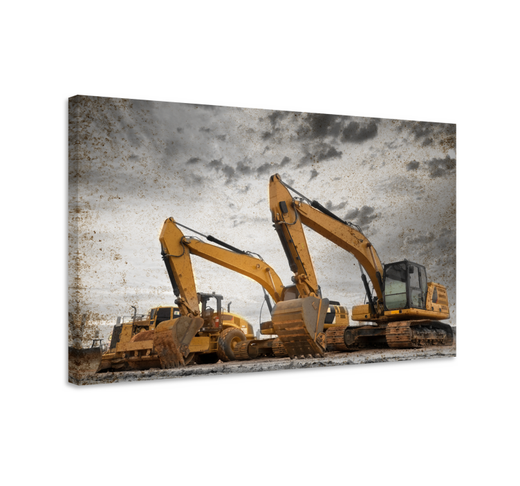Sports canvas art heavy machinery duo - TenStickers