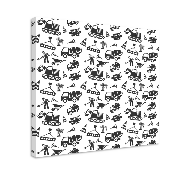 Quote canvas construction site symbols - TenStickers