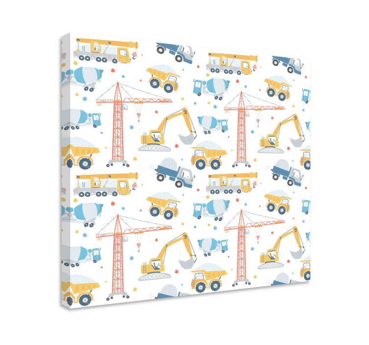 Sports canvas art construction vehicles fun - TenStickers