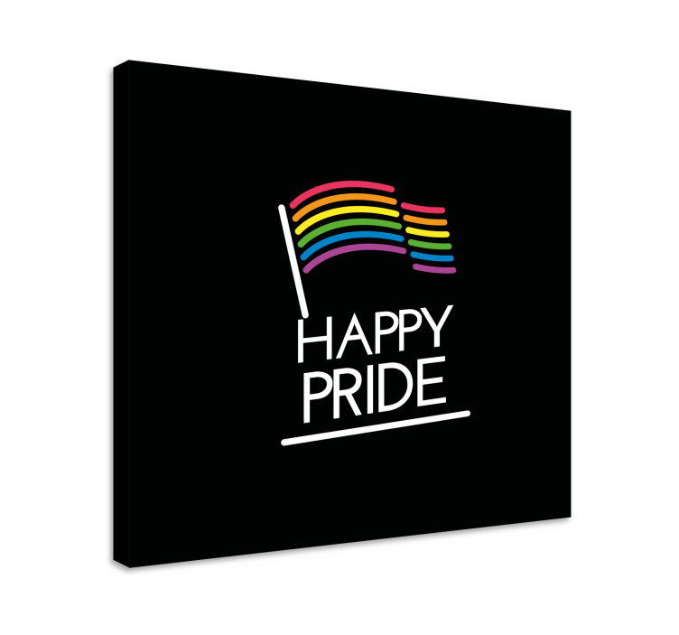 Quote canvas love is love rainbow flag - TenStickers