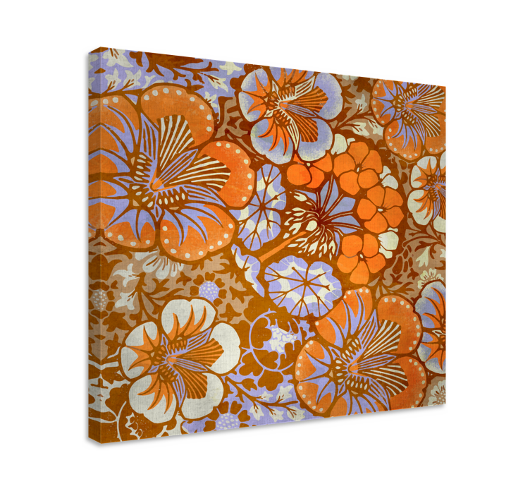 Flowers canvas with lively floral design - TenStickers