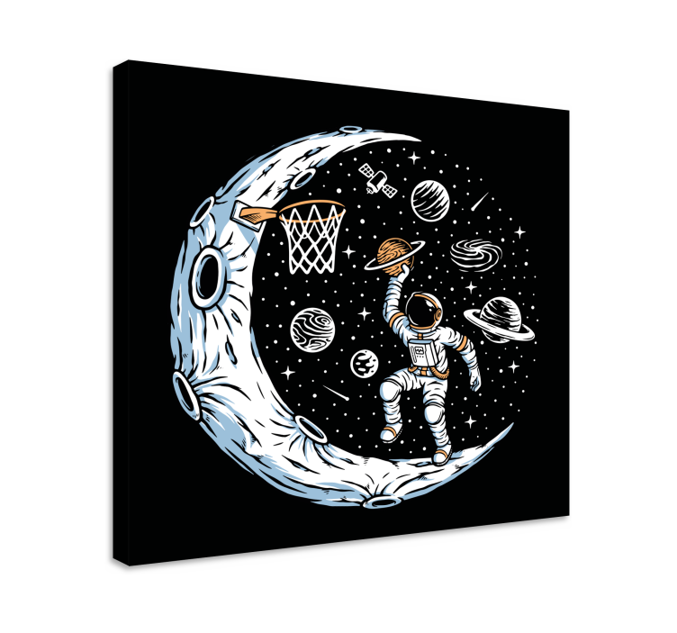 Lunar Basketball Dunk video game canvas wall art - TenStickers