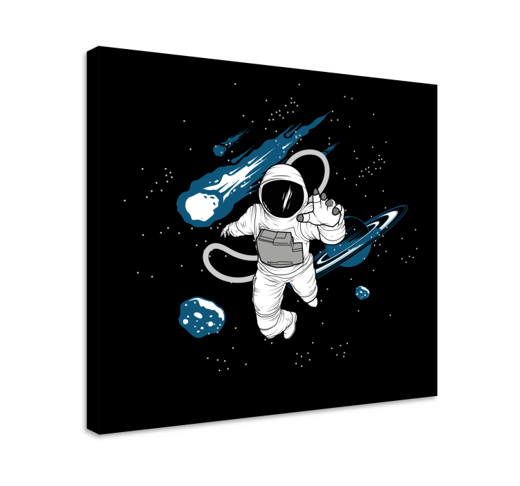 Video game canvas wall art astronaut in the universe - TenStickers