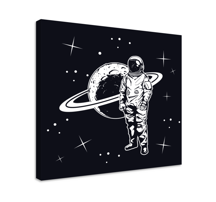 Video game canvas wall art cosmonaut in orbit - TenStickers