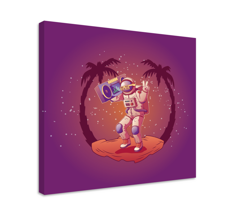 Video game canvas wall art astronaut dancing - TenStickers