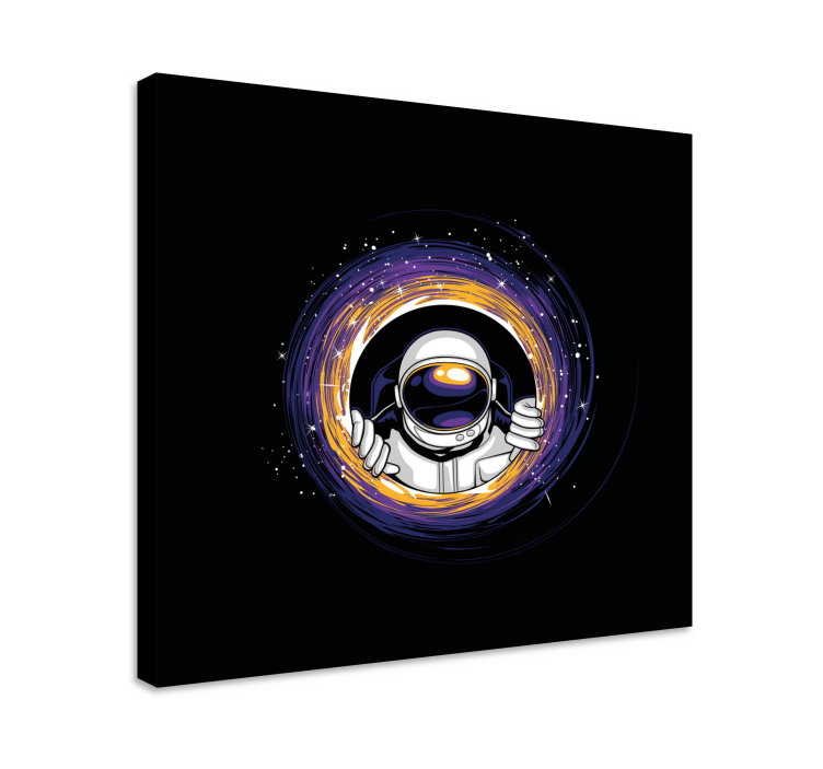 Video game canvas wall art astronaut embrace portal - TenStickers