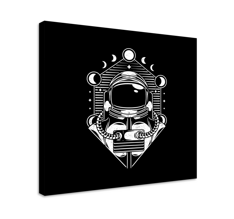 Video game canvas wall art astronaut moon phases - TenStickers