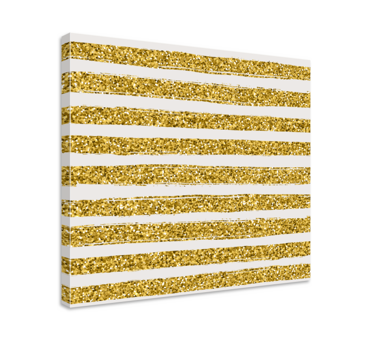 Abstract wall art  1 golden glitter stripes - TenStickers