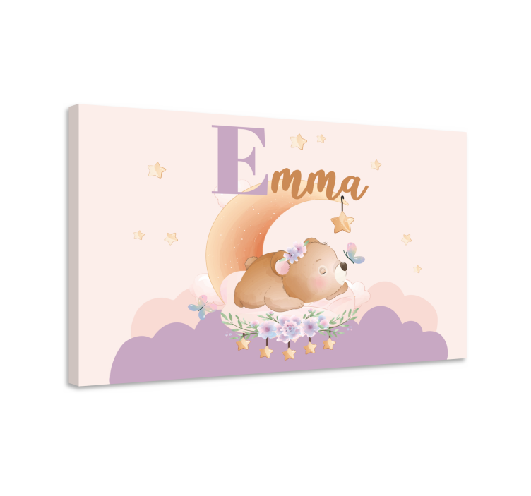 Cocktail canvas baby bear dreams - TenStickers