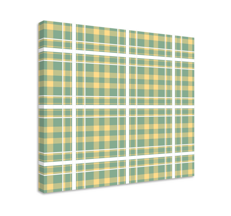 Ornamental canvas print in plaid pattern design - TenStickers