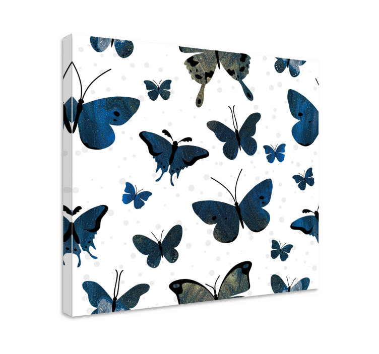 Butterfly canvas with various butterfly patterns - TenStickers