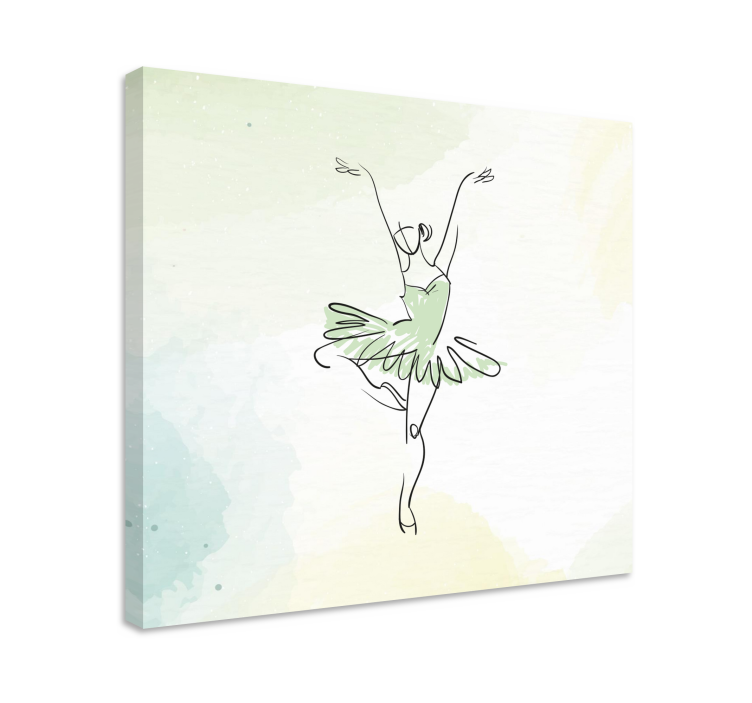 Dancer canvas of graceful ballet motion - TenStickers
