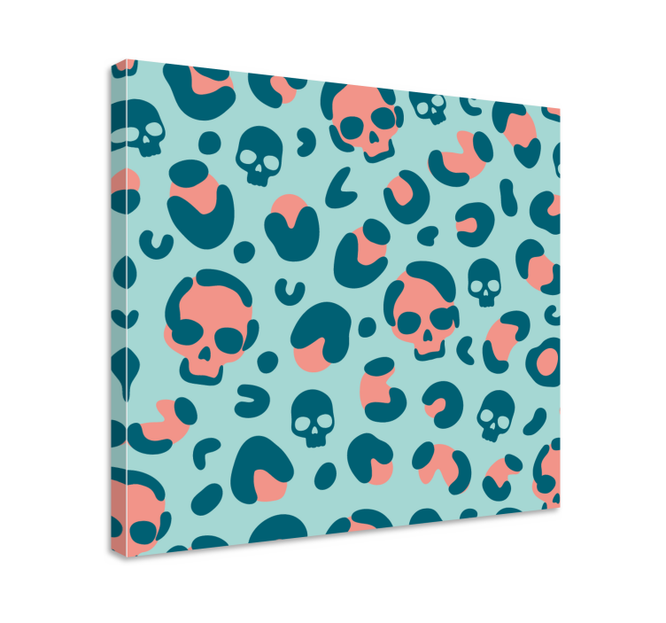 Quote canvas skull pattern art - TenStickers