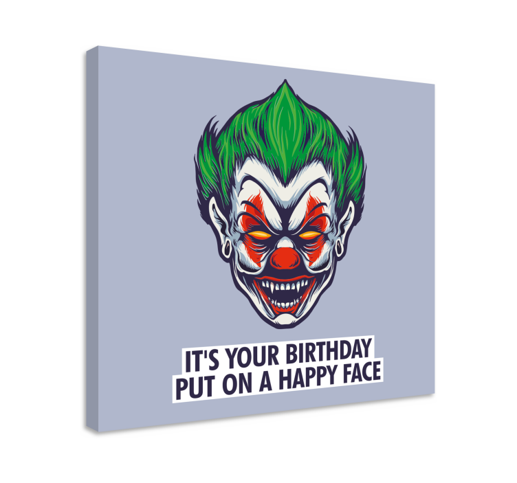 People canvas birthday clown face art print - TenStickers