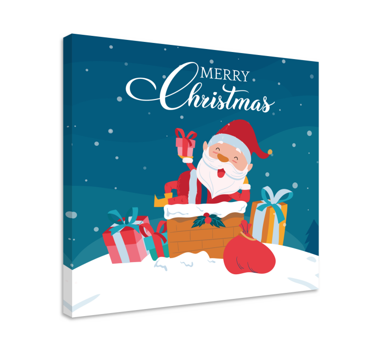 Merry Christmas santa Christmas canvas prints - TenStickers