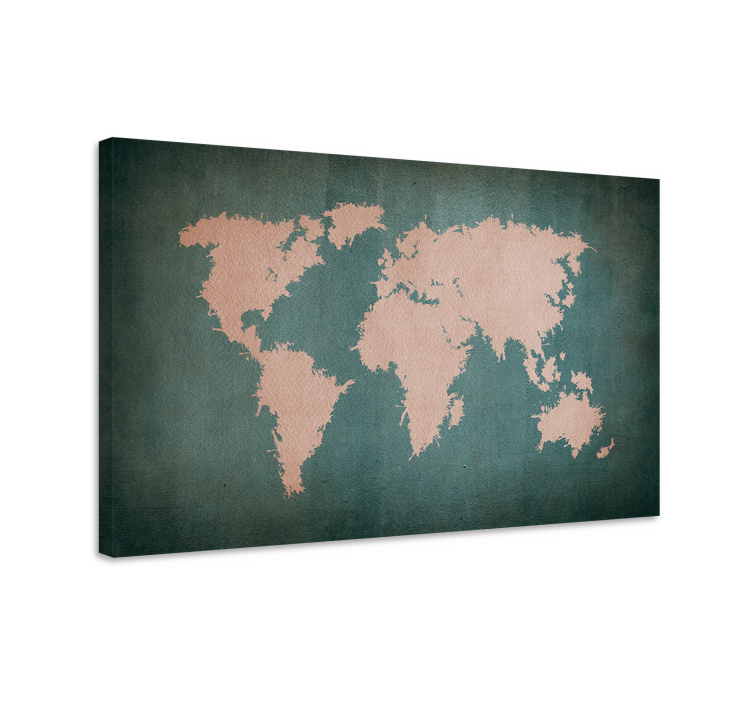World map wall art stylized world map - TenStickers