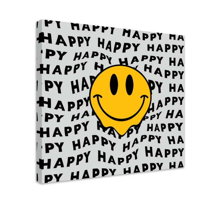 Quote canvas smiling emoji joyful - TenStickers
