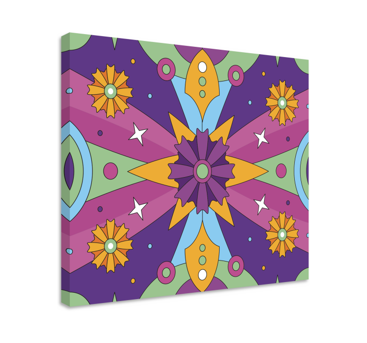 Abstract wall art 1 colorful geometric design - TenStickers