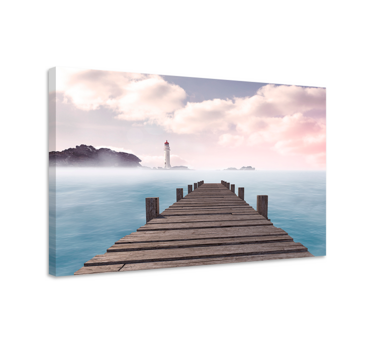 Landscape canvas serene coastal path - TenStickers