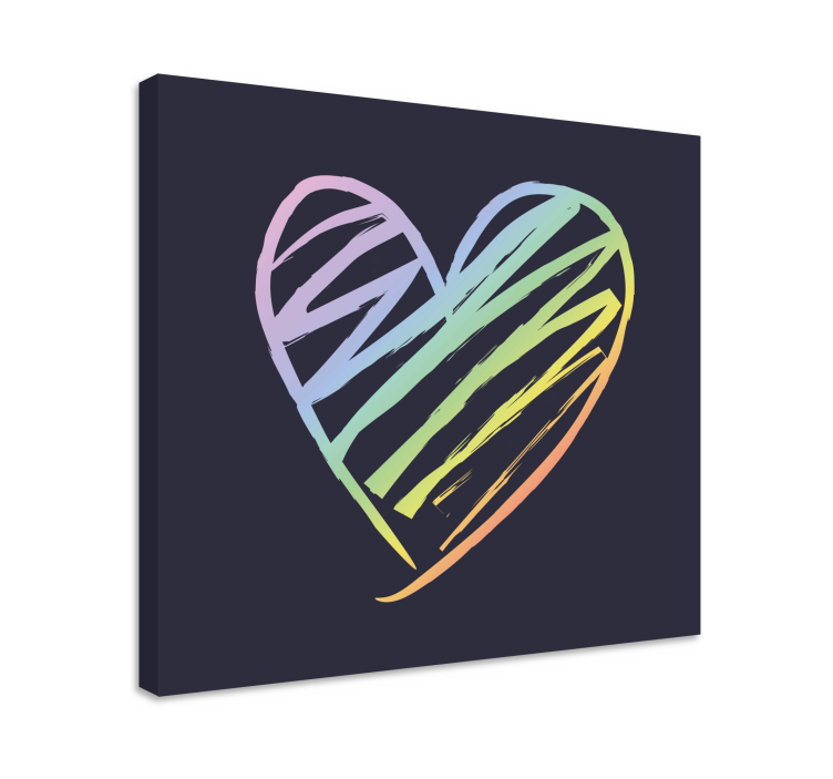 Quote canvas heart illustration - TenStickers