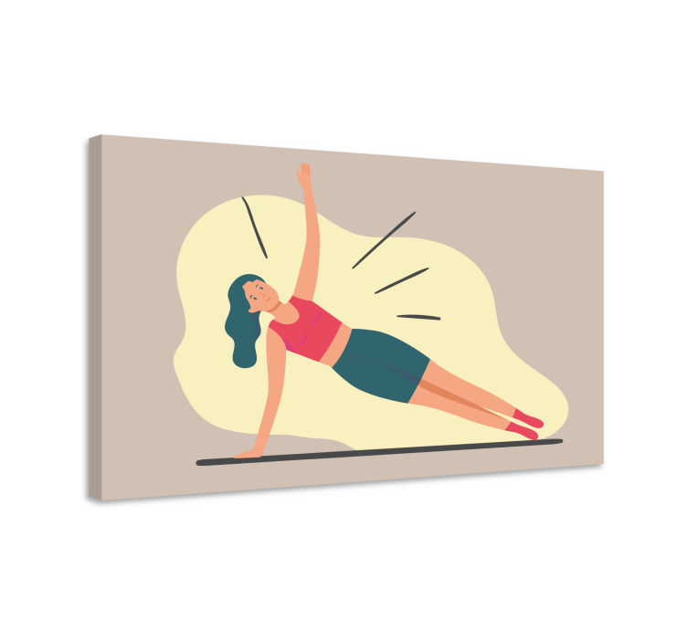 Sports canvas art of fitness pose - TenStickers