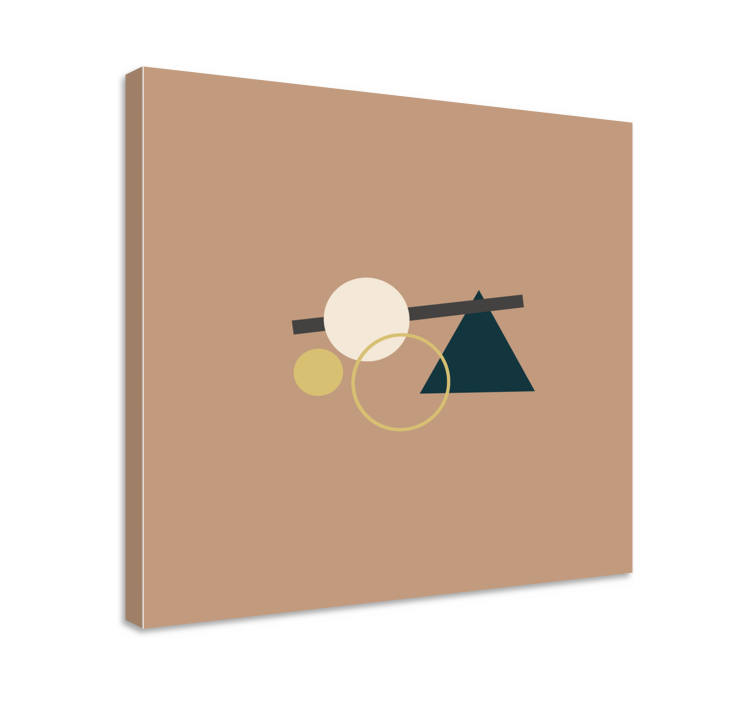 Geometric canvas with balanced shapes - TenStickers