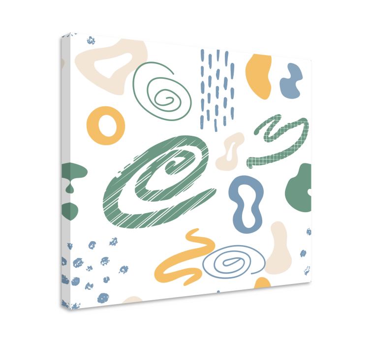 Abstract wall art 1 dynamic swirling forms - TenStickers