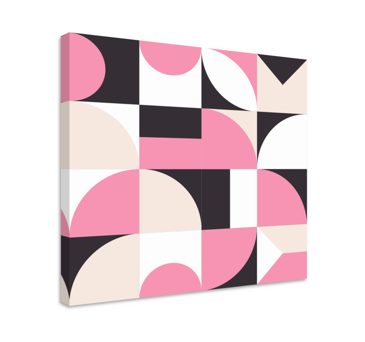 Circular Blocks Pattern geometric canvas - TenStickers