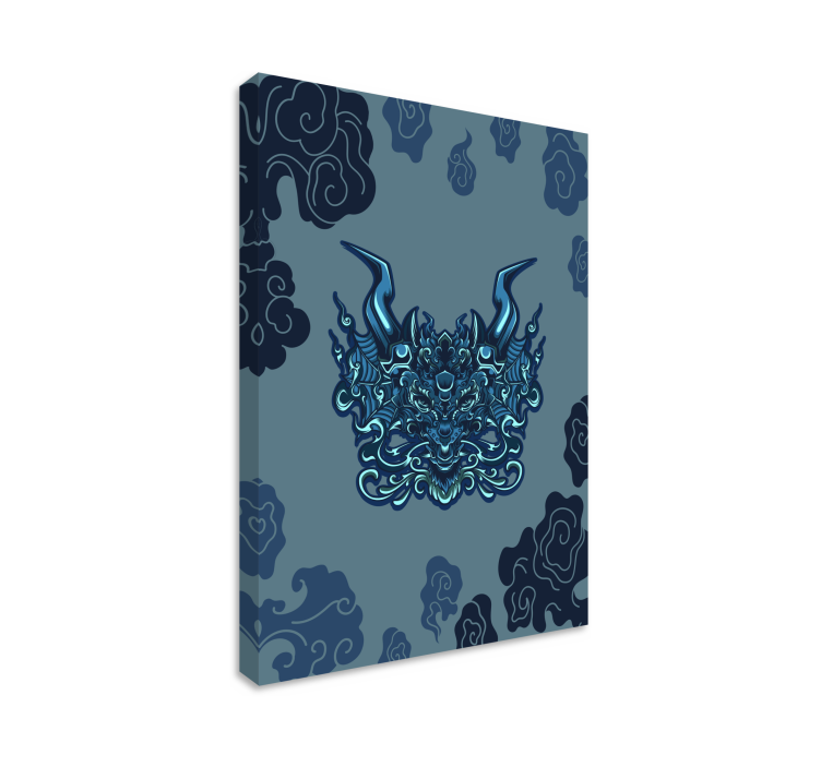 Mandala canvas dragon inspired design - TenStickers