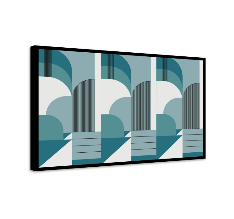 GEOMETRIC ARCHITECTURAL FORMATIONS modern canvas art - TenStickers