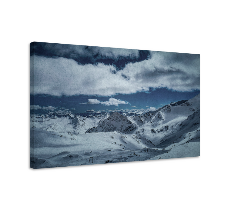 Majestic snowy peaks landscape canvas - TenStickers