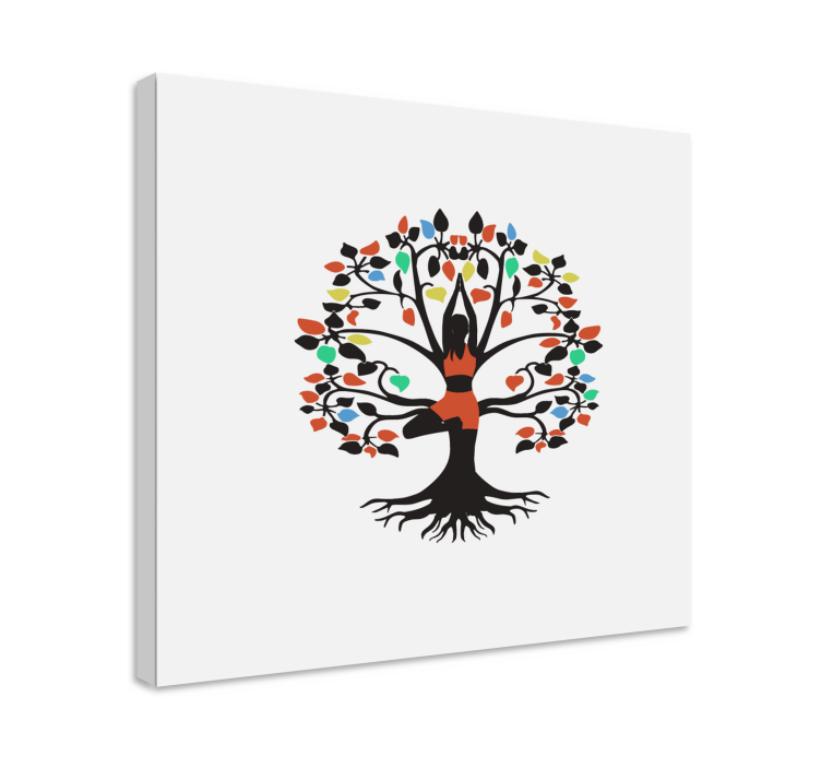 Flowers canvas nature's tree essence - TenStickers