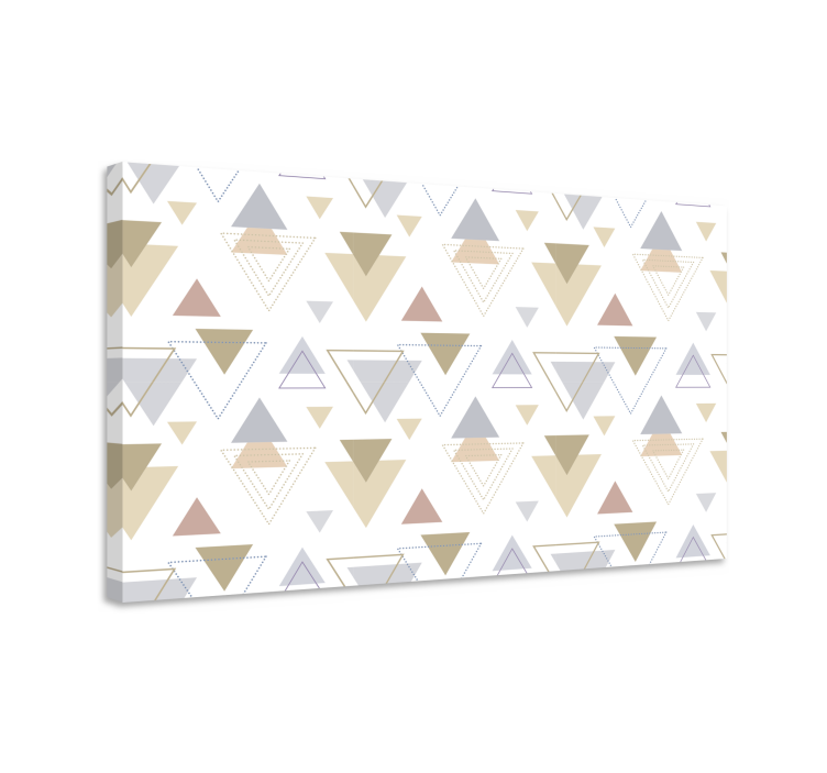 Geometric canvas with triangular patterns - TenStickers