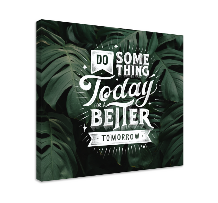 Motivational Message Tomorrow quote canvas - TenStickers