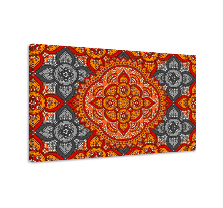 Mandala canvas with detailed floral design - TenStickers