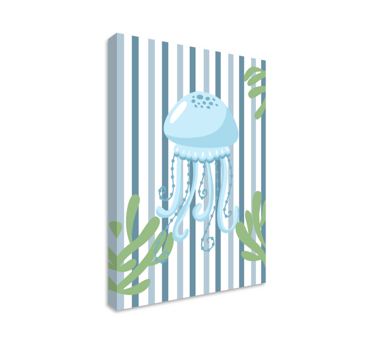 Modern canvas art stylish jellyfish design - TenStickers