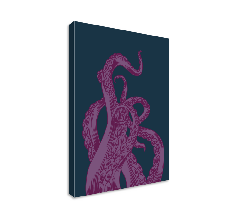 Fish canvas octopus tentacle art design - TenStickers