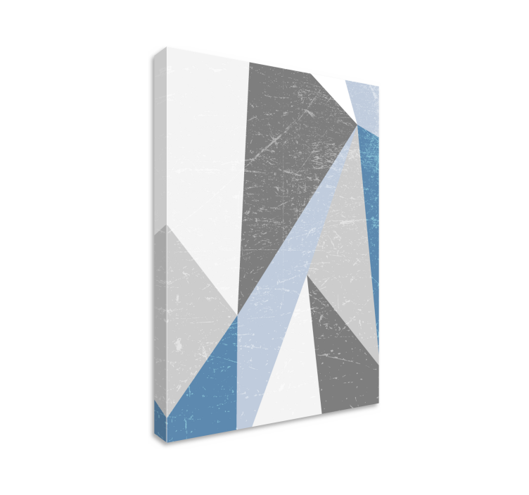 Geometric canvas abstract angular shapes art - TenStickers