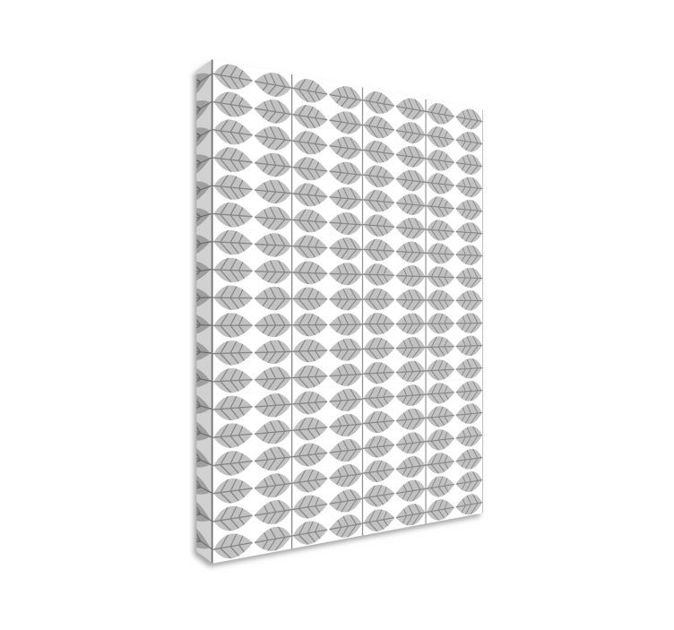 Flowers canvas with artistic leaf design - TenStickers