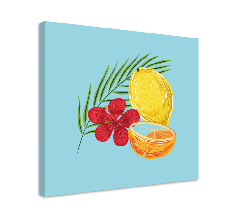 Pastel lemons fruits design Kitchen wall print - TenStickers