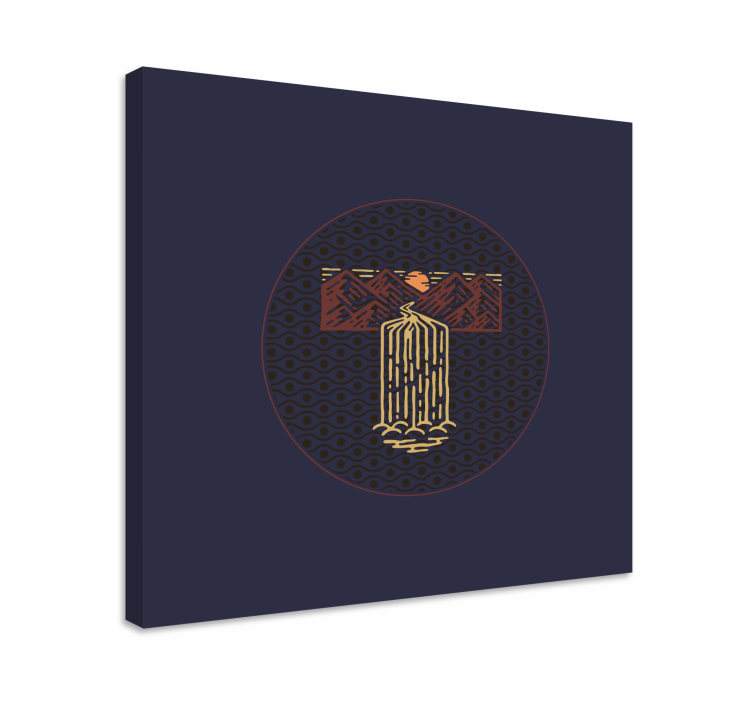 Landscape canvas serene waterfall scenery - TenStickers