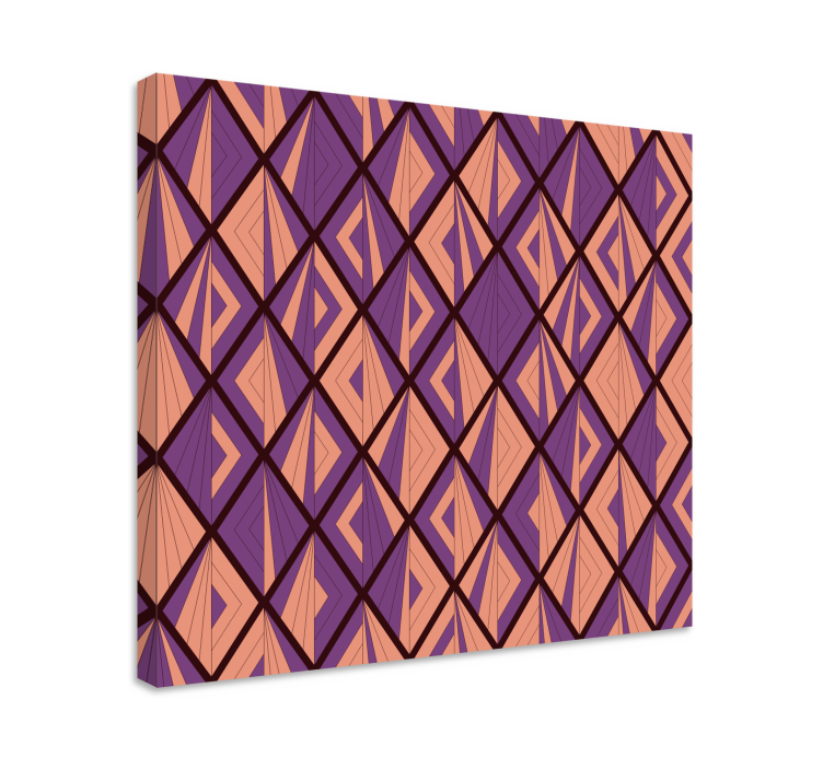 Geometric canvas with diamond pattern design - TenStickers