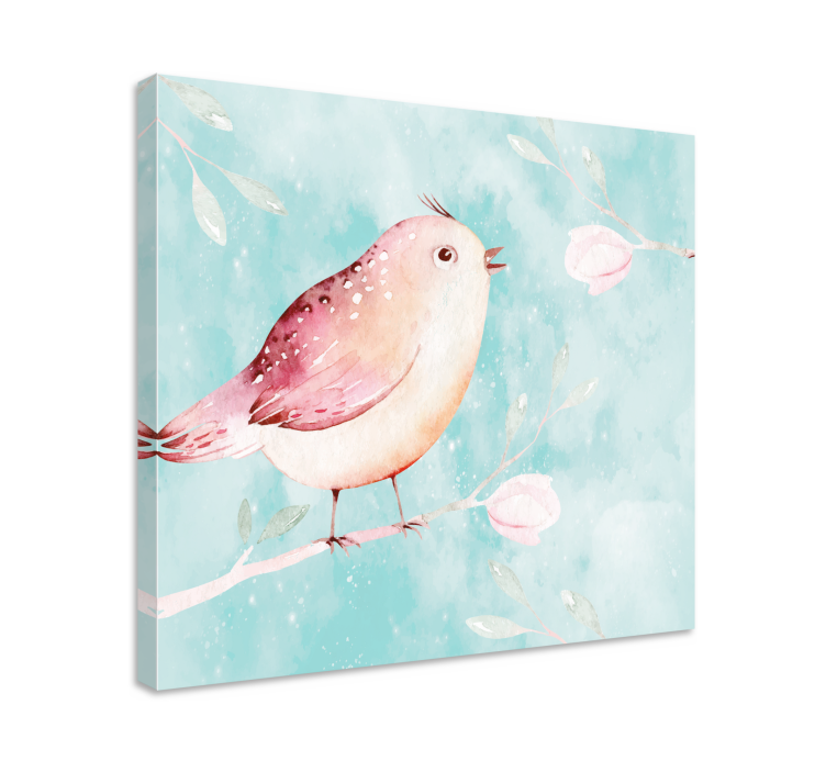 Bird canvas wall art singing bird - TenStickers