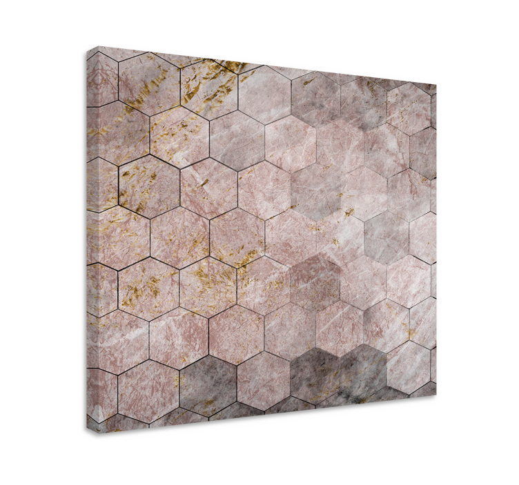 Hexagonal Texture Pattern geometric canvas - TenStickers