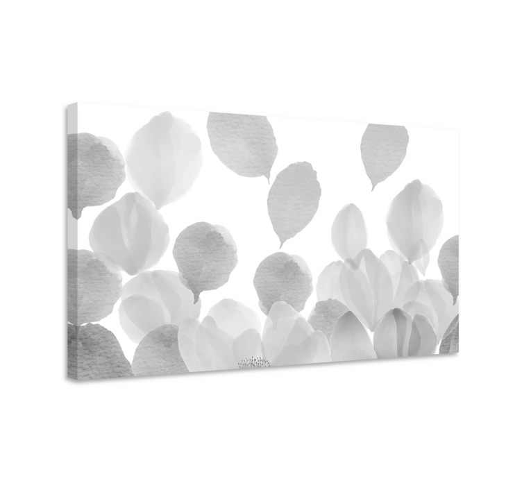 Flowers canvas soft floral shapes - TenStickers