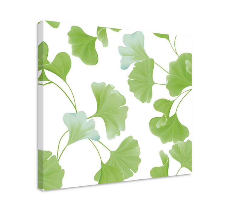 Green Ginkgo Leaves modern canvas - TenStickers