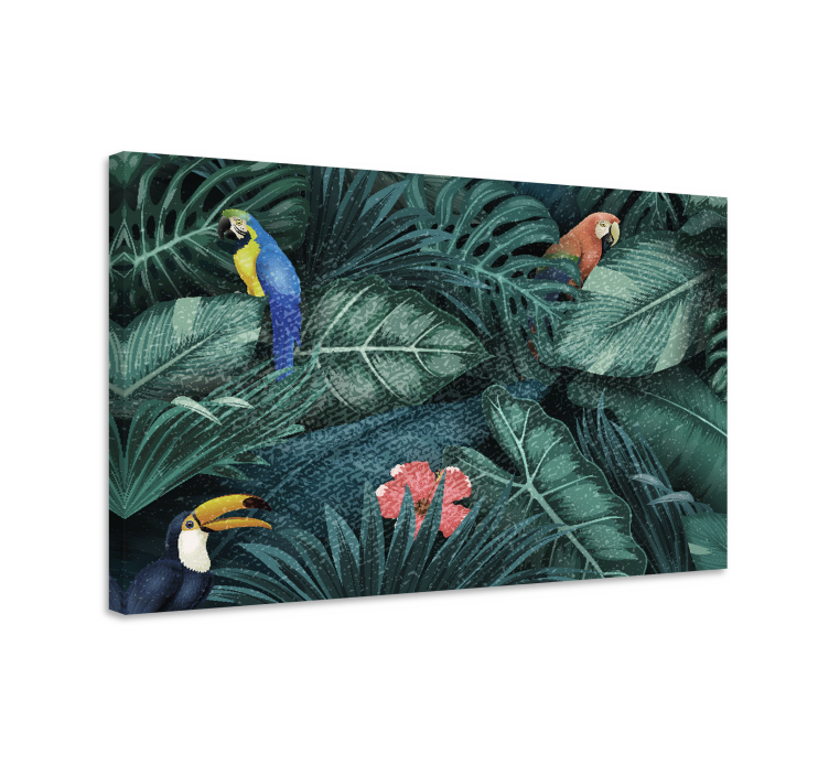 Animal canvas wall art tropical bird paradise - TenStickers