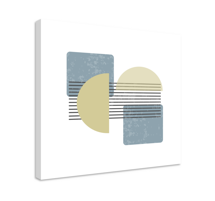 Geometric canvas abstract circular forms - TenStickers
