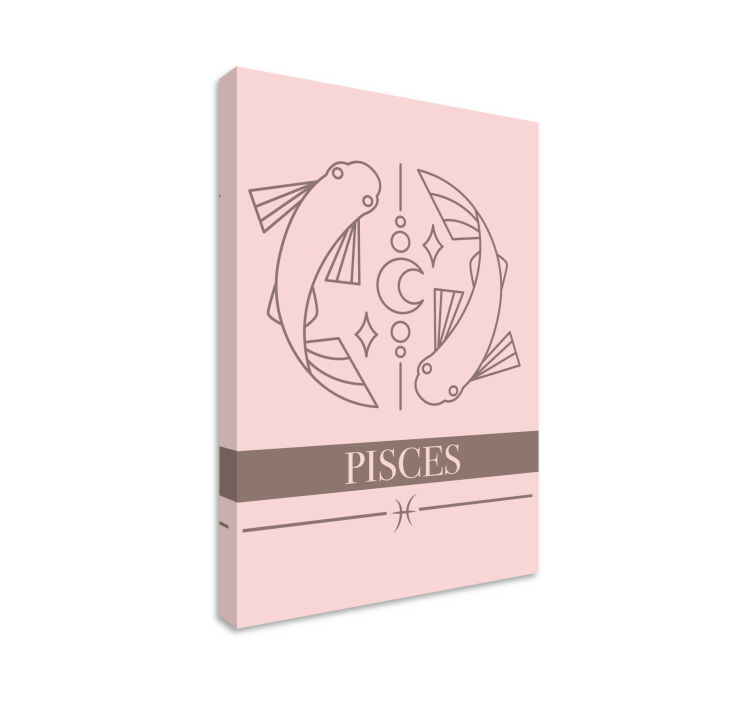 Pisces pink card zodiac sign bedroom wall print - TenStickers