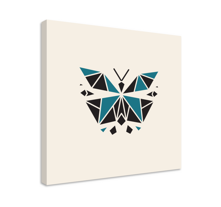 Dragonfly canvas in geometric butterfly design - TenStickers